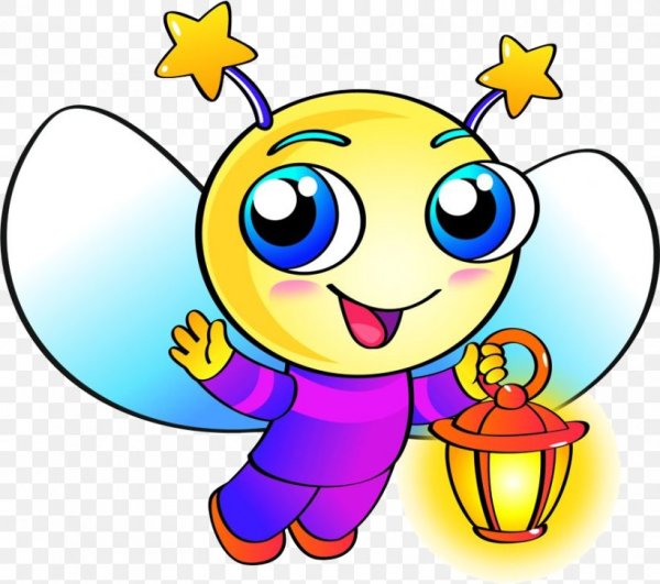 Светлячки на прозрачном фоне