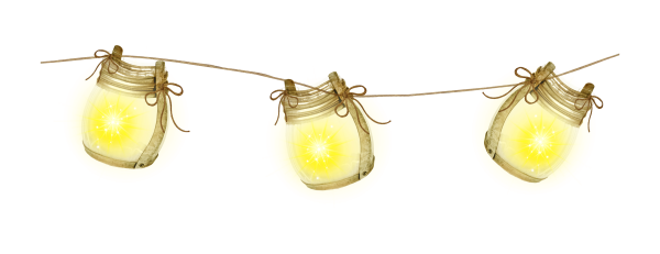 Светлячки на прозрачном фоне