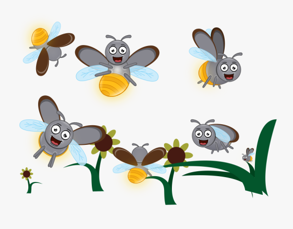 Светлячки без фона