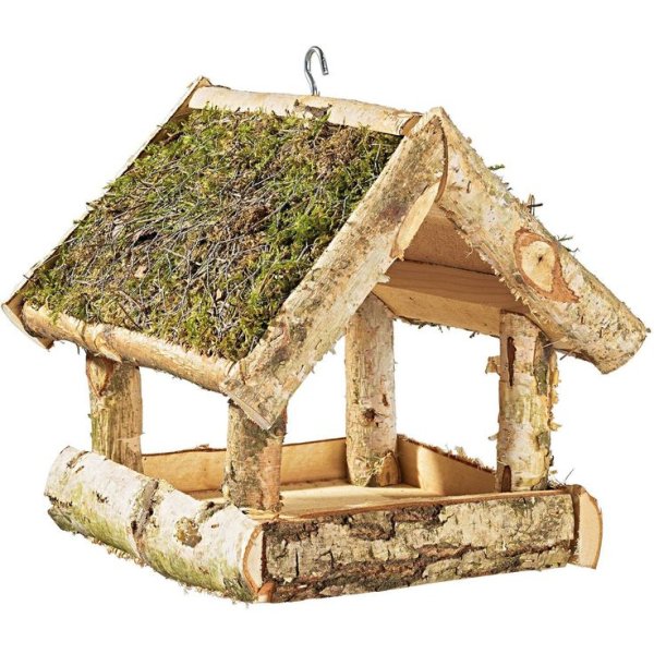 Кормушка для птиц из березы