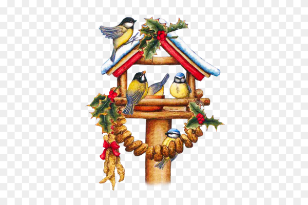 Кормушка для птиц без фона