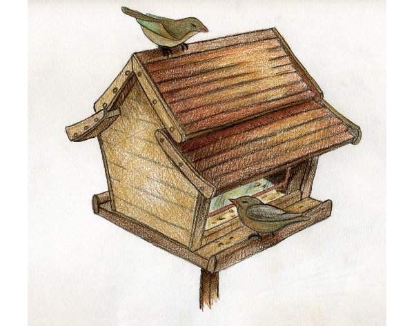 Нарисовать кормушку