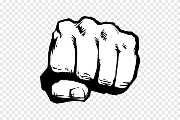 Кулак на прозрачном фоне