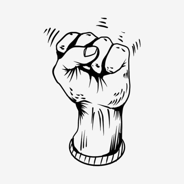 Кулак по столу вектор