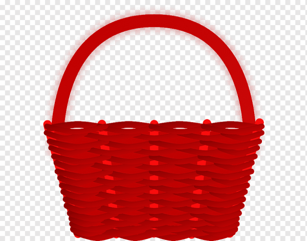 Красная желтая и зеленая корзинка