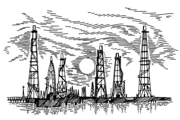Нефтяная вышка вектор