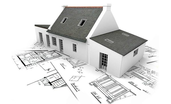 Проекты домов на белом фоне