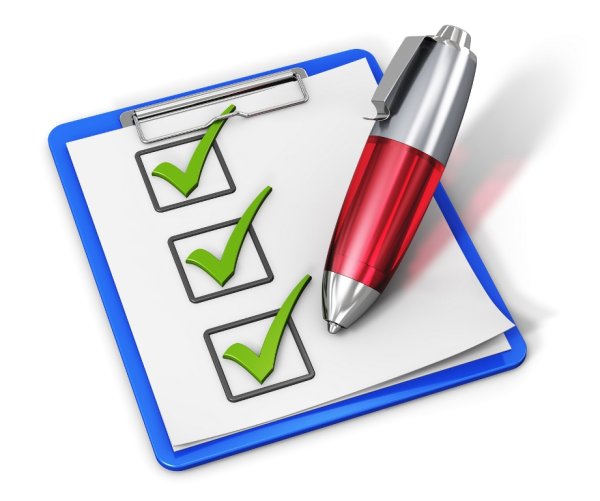 Блокнот с галочками