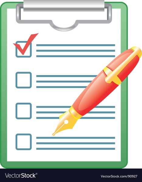 Анкета и ручка на белом фоне