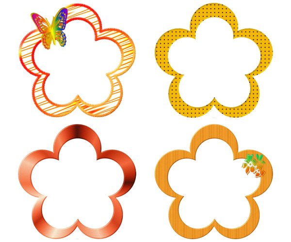 Фоторамка в виде цветка