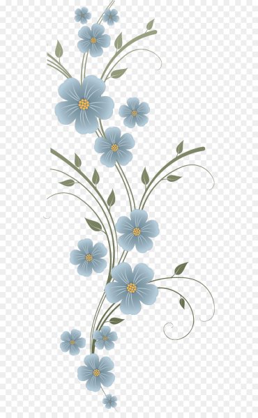 Цветочный орнамент на белом фоне