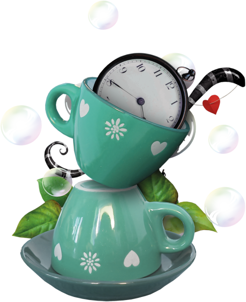 Весёлый чайник с чашками