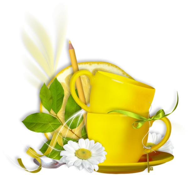 Чаепитие на прозрачном фоне