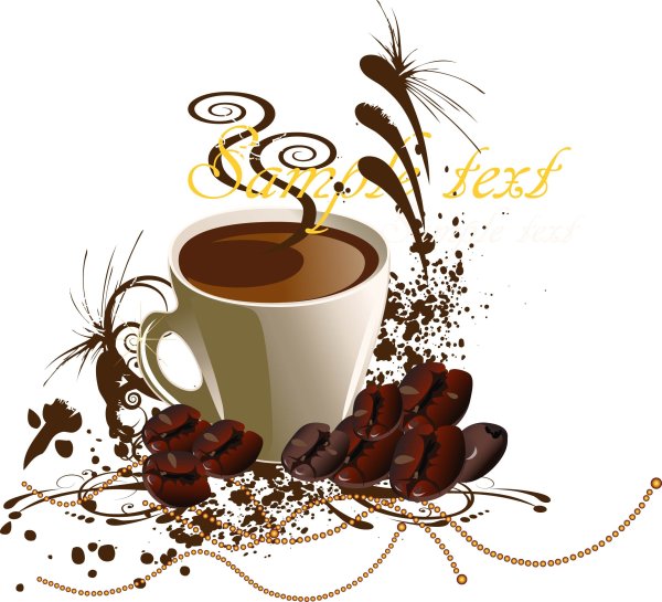 Кофе на белом фоне