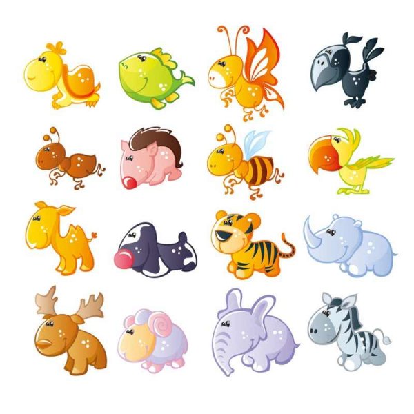 Забавные мультяшные животные