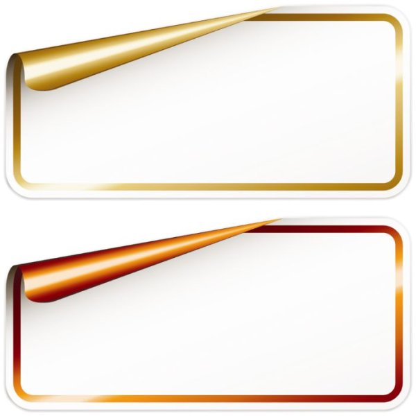 Стикер с загнутым уголком