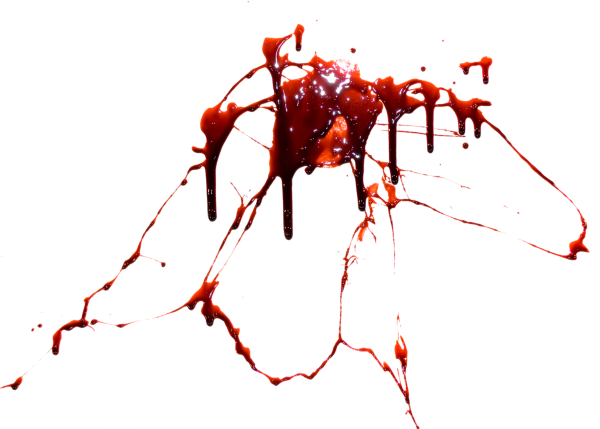 Кровавое пятно на белом фоне