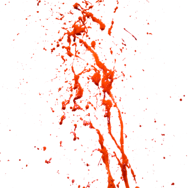 Кровавые пятна на прозрачном фоне