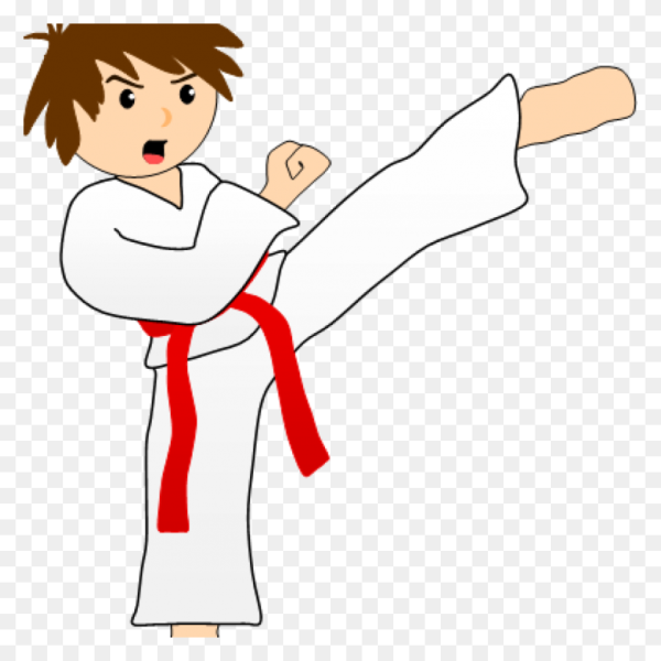 Каратист иллюстрация