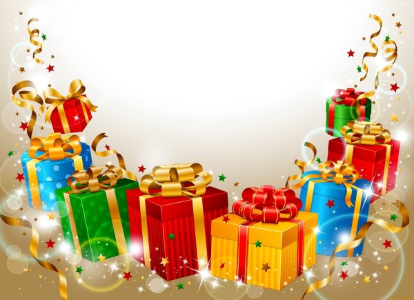 Праздничный фон с подарками