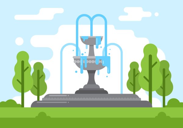 Векторный фонтан