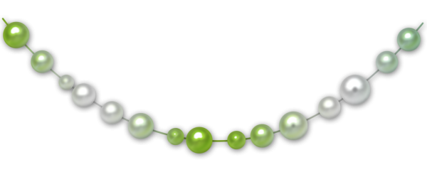 Елочные бусы на прозрачном фоне