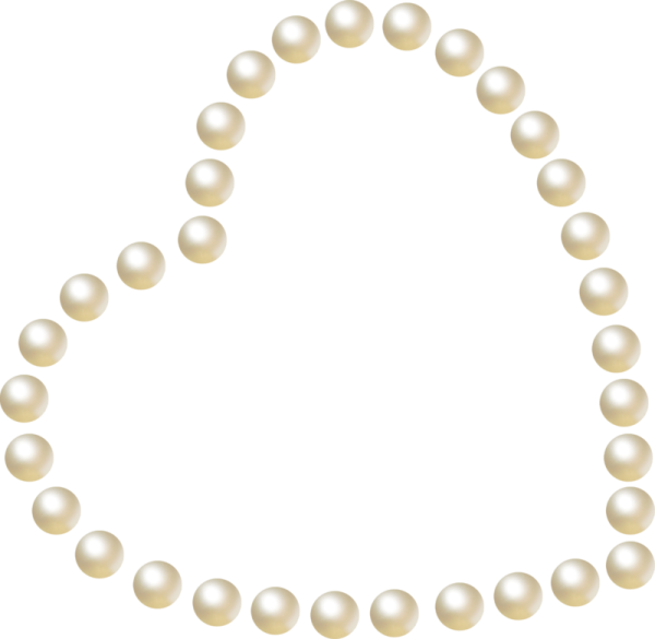 Бусы из жемчуга на прозрачном фоне