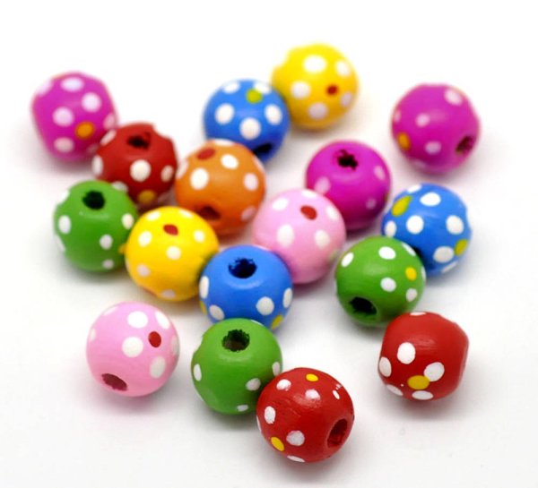 Бусины крупные разноцветные