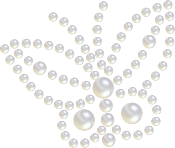 Жемчужина на прозрачном фоне