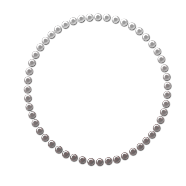 Жемчужные бусы на прозрачном фоне