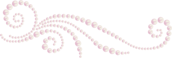 Розовые бусы на прозрачном фоне