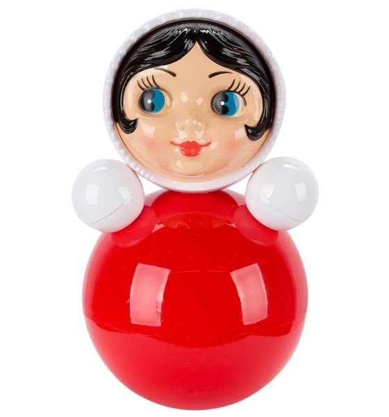 Кукла неваляшка на прозрачном фоне