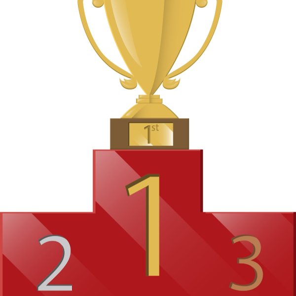 Второе место на пьедестале