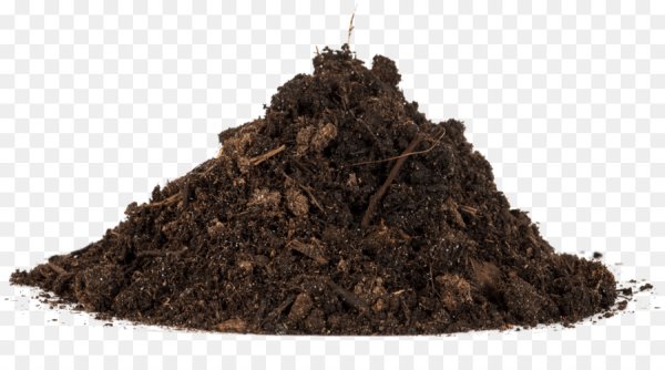 Куча земли на белом фоне