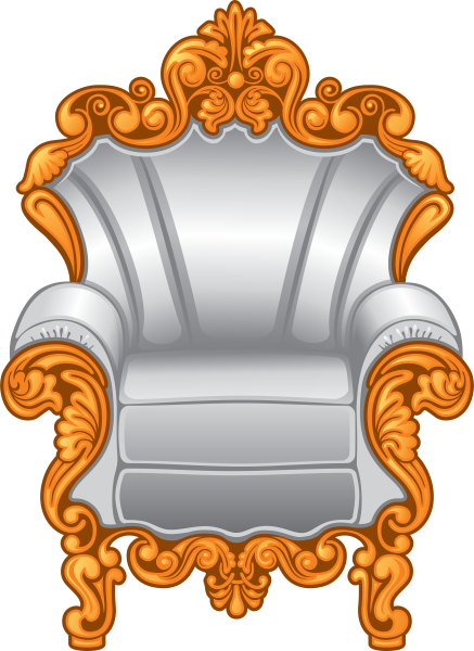 Царский трон на прозрачном фоне