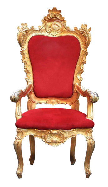 Царское кресло на прозрачном фоне