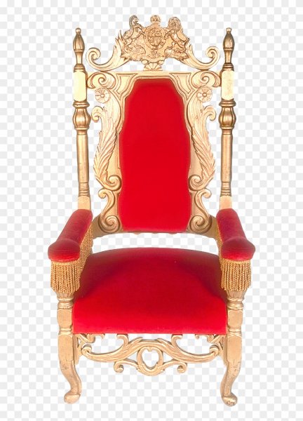 Царский трон на белом фоне