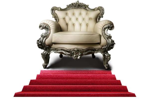 Царское кресло на прозрачном фоне
