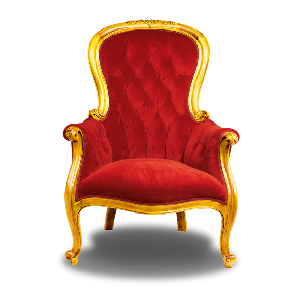 Красное кресло трон