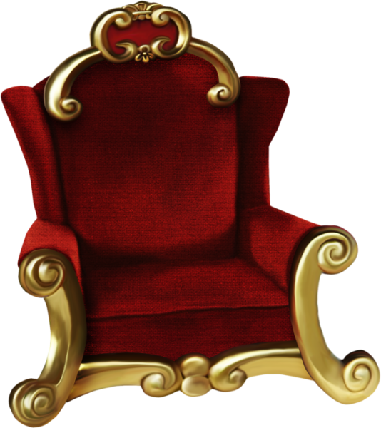 Царское кресло на прозрачном фоне
