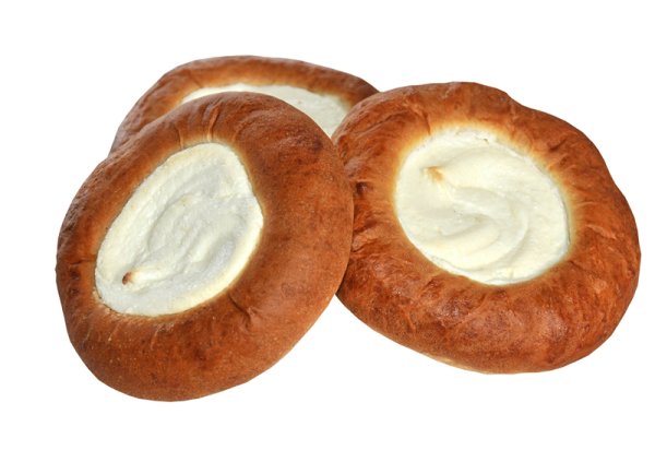 Ватрушка на белом фоне