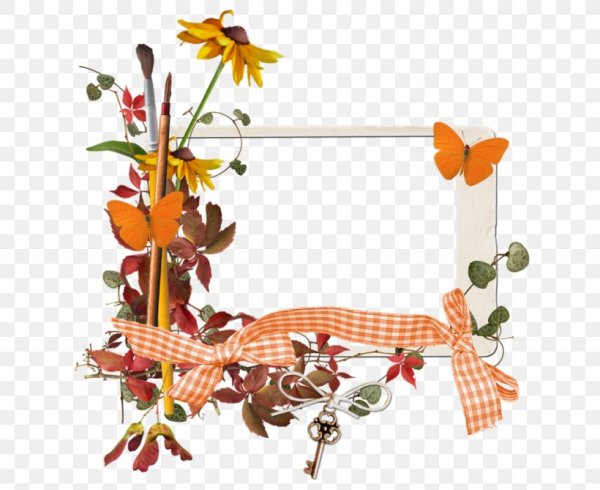 Рамка пейзаж с подсолнухами