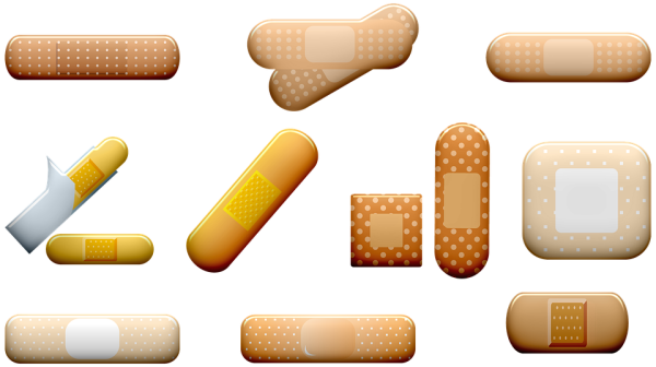 Пластырь на белом фоне