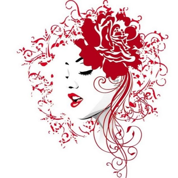 Вышивка женский силуэт