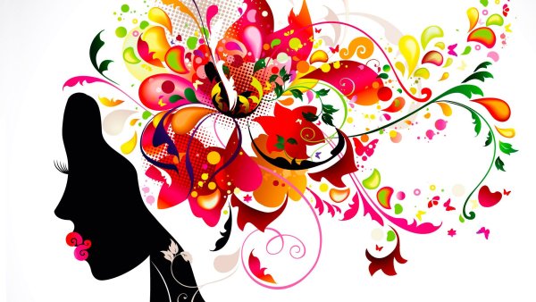 Силуэт лица девушки