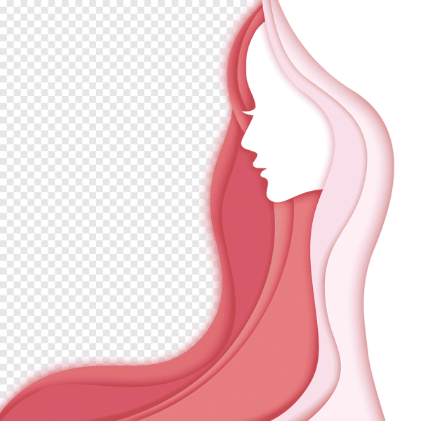 Силуэт девушки с волосами