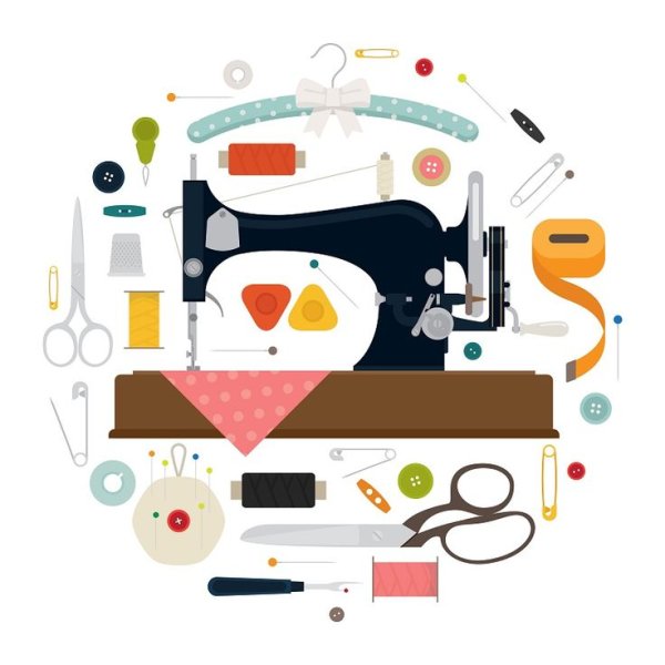 Машинка для шитья вектор