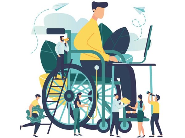 Плакат люди с ограниченными возможностями