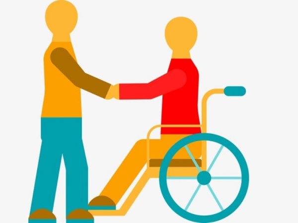 Инвалид и здоровый человек