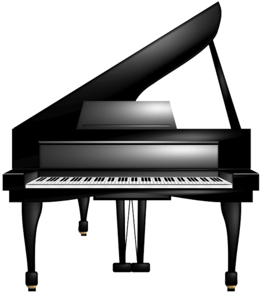 Рояль на белом фоне